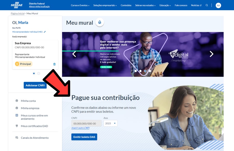 pagamento DAS no Portal Sebrae